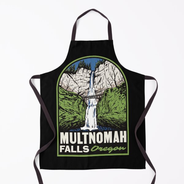 Item preview, Multnomah Falls Oregon Vintage Waterfall Travel Badge designed and sold by HalpinDesign.