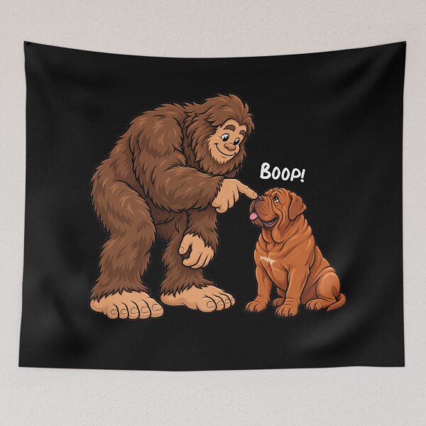Item preview, Bigfoot and Dogue de Bordeaux Boop Fun Design Sasquatch designed and sold by rafaeltto.