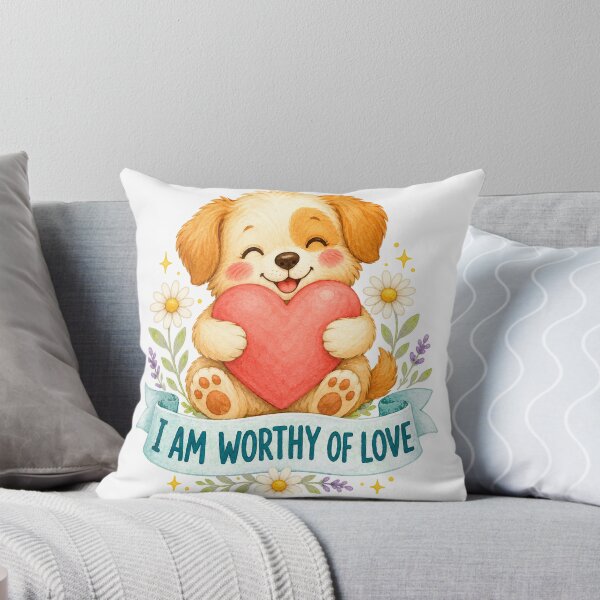Item preview, I am worthy of love - dog designed and sold by Krachtvanjehart.