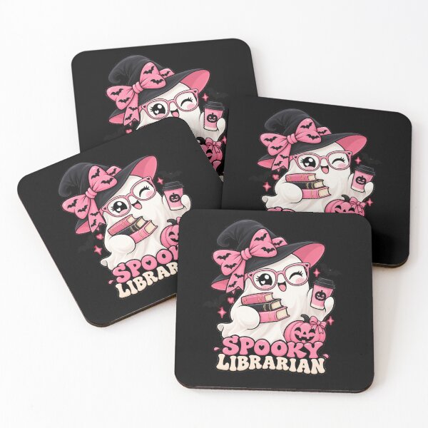 Item preview, Spooky Librarian Pink Halloween Ghost Book Lover Gift designed and sold by Crystal-Tree.