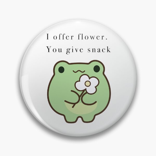 Item preview, : Cute Frog Offering Flower Give Snack designed and sold by Cozy Moss Studio.