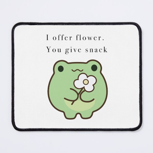 Item preview, : Cute Frog Offering Flower Give Snack designed and sold by Cozy Moss Studio.