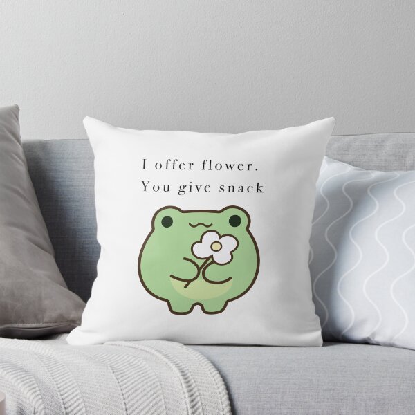 Item preview, : Cute Frog Offering Flower Give Snack designed and sold by Cozy Moss Studio.