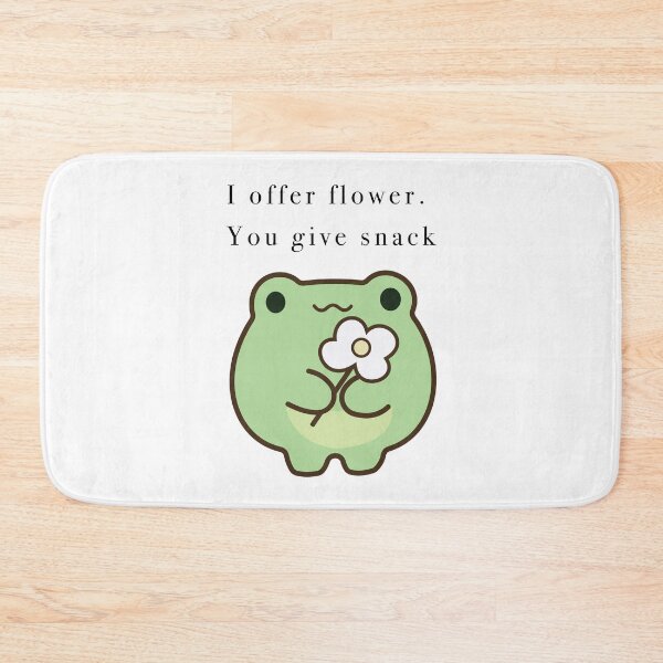 Item preview, : Cute Frog Offering Flower Give Snack designed and sold by Cozy Moss Studio.
