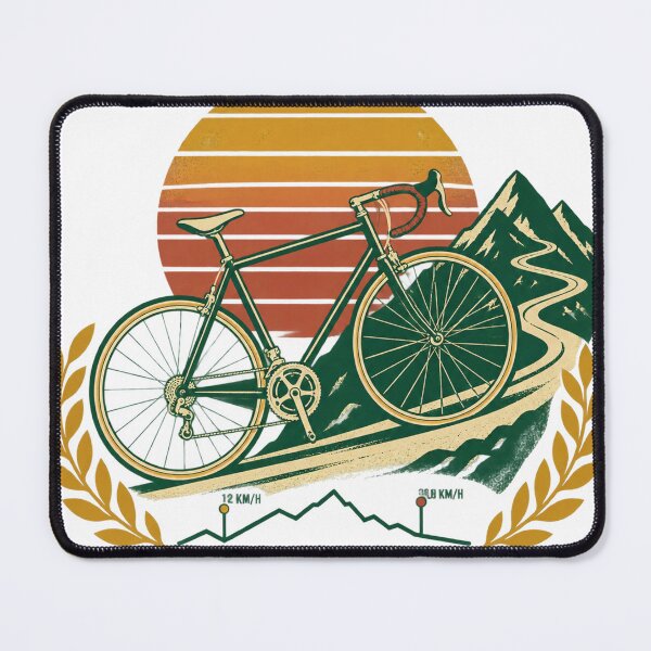 Item preview, vintage bicycle at sunset in the mountains designed and sold by mnkyride.