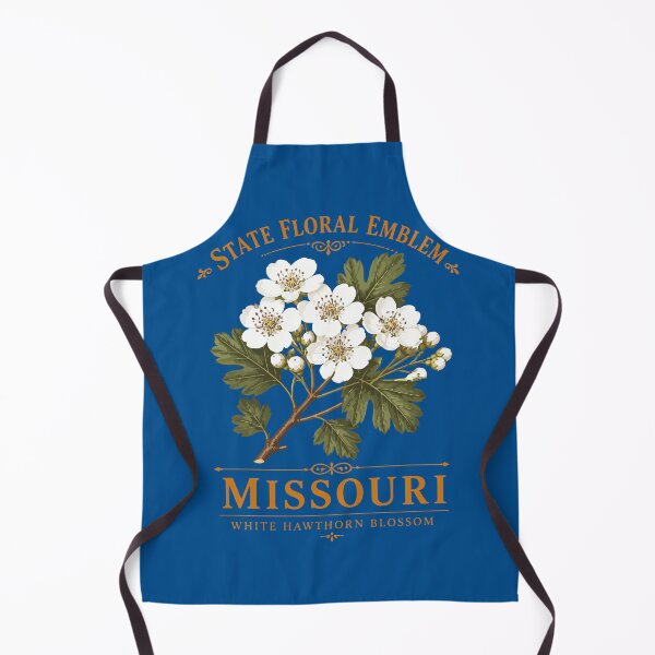 Item preview, White Hawthorn Flowers Motif Show-Me Region designed and sold by taiche.