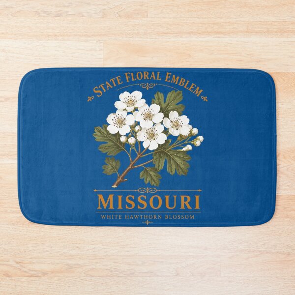 Item preview, White Hawthorn Flowers Motif Show-Me Region designed and sold by taiche.