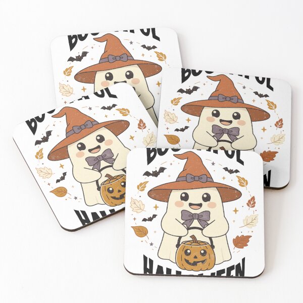 Item preview, Cute Kawaii Ghost Witch with Pumpkin and Jack O Lantern – Adorable Halloween Spooky Season Fall Autumn Ghost Costume Design designed and sold by Zenith-Co.