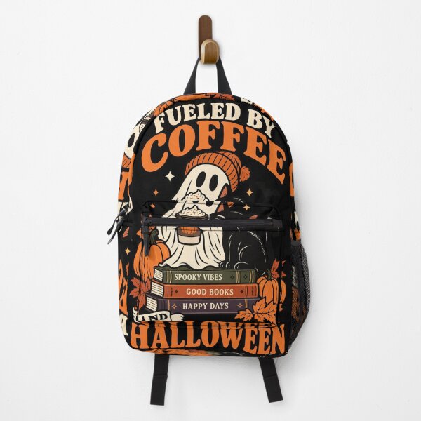 Item preview, Fueled by Coffee and Halloween .. Cozy Ghost Black Cat Fall designed and sold by Ridaelb.