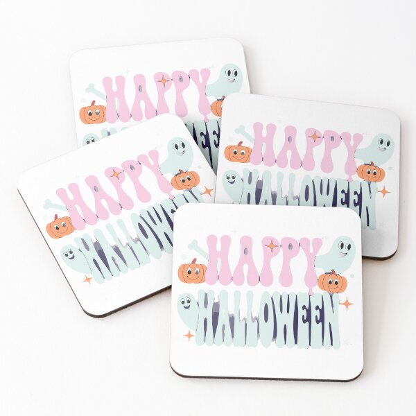 Item preview, Happy Halloween Retro Pastel Ghost Pumpkin Design designed and sold by umarajabeen.