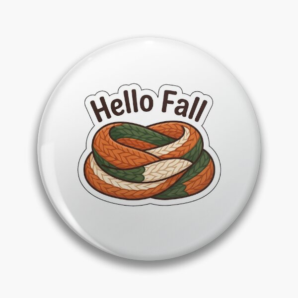 Item preview, Hello Fall Cozy Knit Scarf - Warm Autumn Fashion Sticker designed and sold by SimpleP.