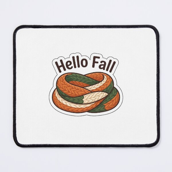 Item preview, Hello Fall Cozy Knit Scarf - Warm Autumn Fashion Sticker designed and sold by SimpleP.