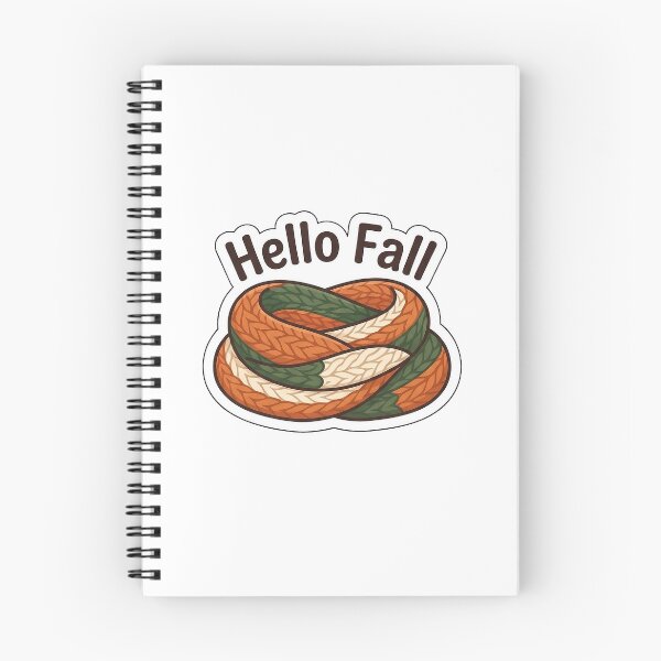 Item preview, Hello Fall Cozy Knit Scarf - Warm Autumn Fashion Sticker designed and sold by SimpleP.