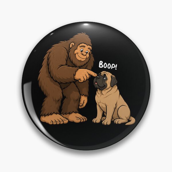Item preview, Bigfoot and English Mastiff Boop Fun Design Sasquatch designed and sold by rafaeltto.