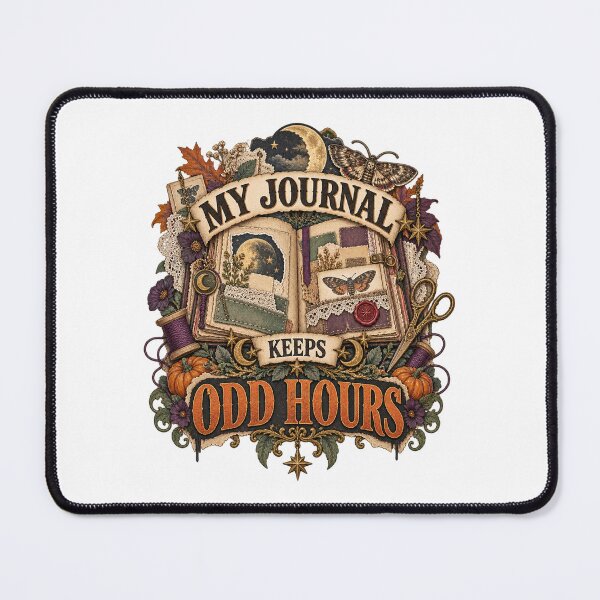 Item preview, My Journal Keeps Odd Hours Halloween Journal Art designed and sold by UrbanCanvvas.