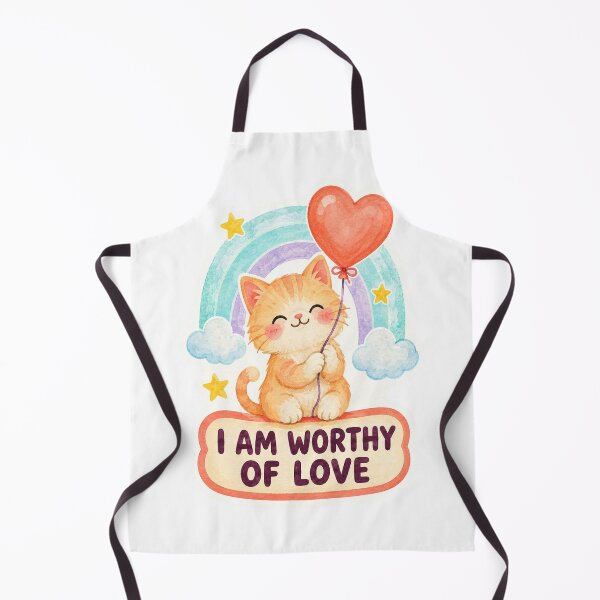 Item preview, I am worthy of love - cat designed and sold by Krachtvanjehart.