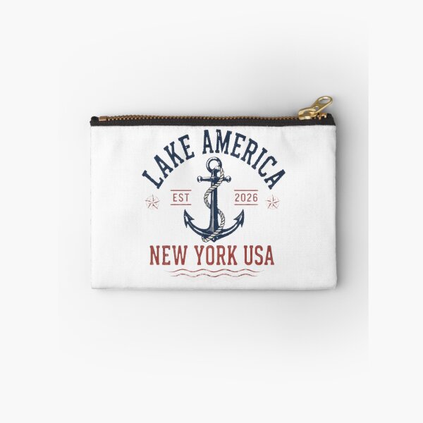 Item preview, Lake America New York Nautical Anchor Badge Design designed and sold by shahroozj.