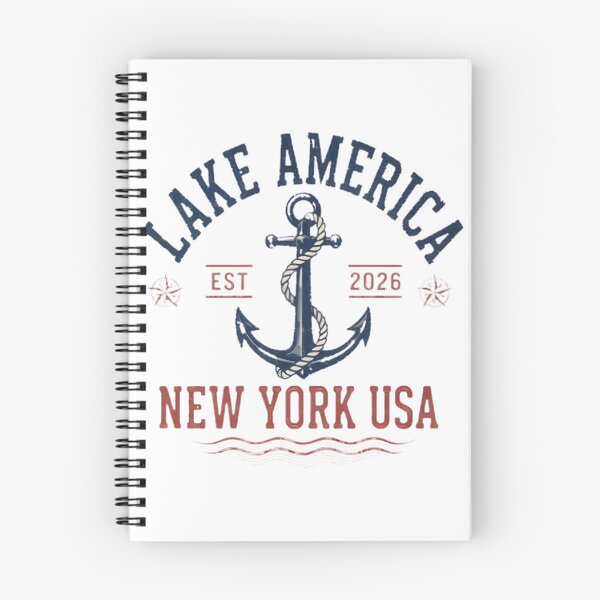 Item preview, Lake America New York Nautical Anchor Badge Design designed and sold by shahroozj.