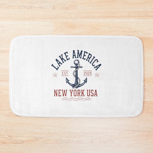 Item preview, Lake America New York Nautical Anchor Badge Design designed and sold by shahroozj.