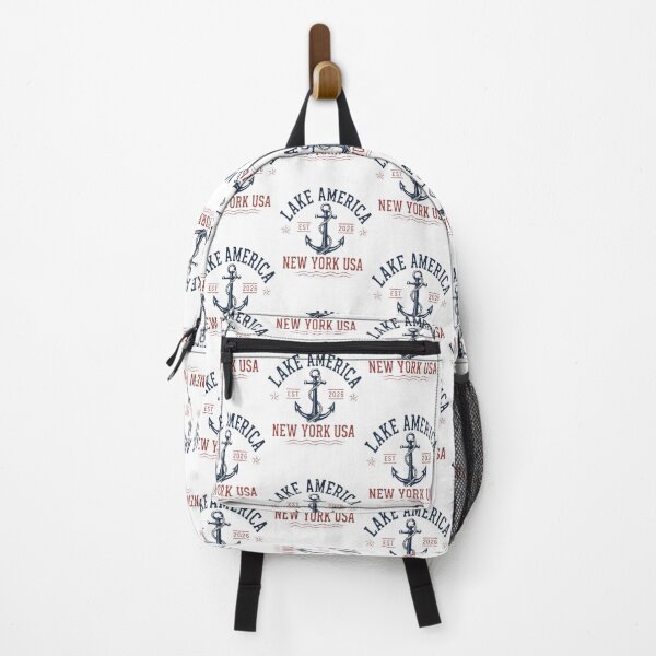 Item preview, Lake America New York Nautical Anchor Badge Design designed and sold by shahroozj.