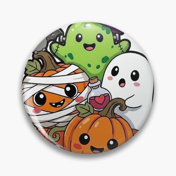 Item preview, Cute Kawaii Halloween Spooky Squad - Ghost Pumpkin Bat & Frankenstein designed and sold by BrainConstip.