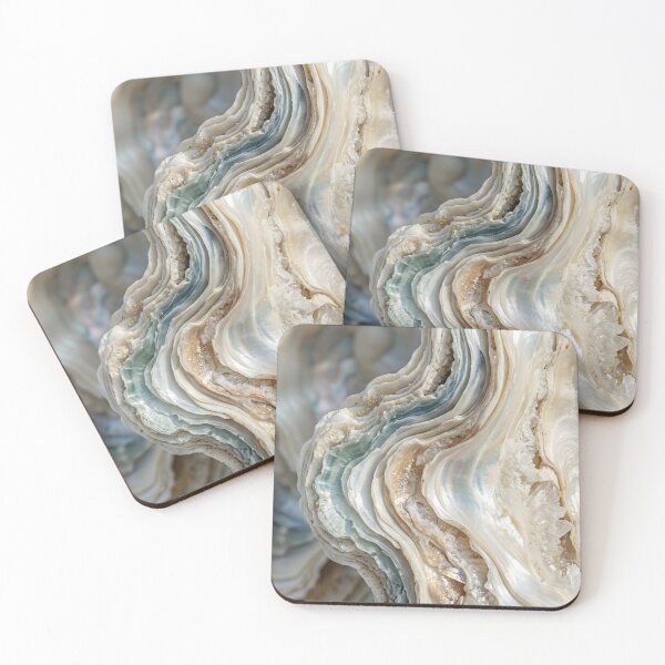 Item preview, Iridescent Mother of Pearl Shell Texture — Luxury Opal Agate Mineral Art designed and sold by LYAN-STORE.