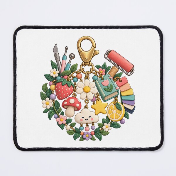 Item preview, Colorful Clay Charm Artist Tools and Flowers designed and sold by UrbanCanvvas.