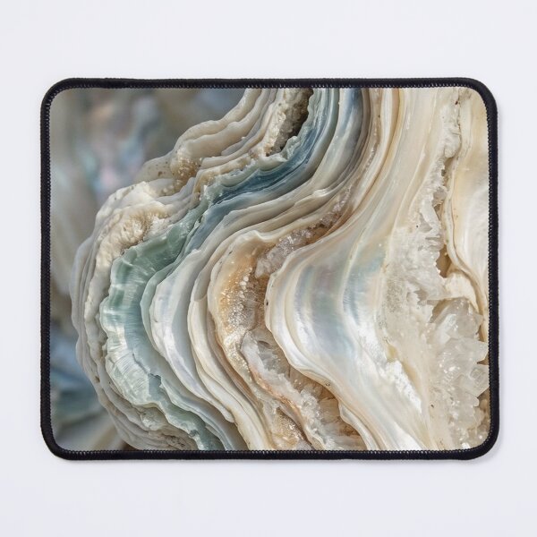Item preview, Iridescent Mother of Pearl Shell Texture — Luxury Opal Agate Mineral Art designed and sold by LYAN-STORE.