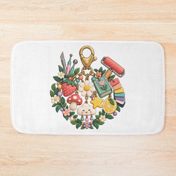Item preview, Colorful Clay Charm Artist Tools and Flowers designed and sold by UrbanCanvvas.