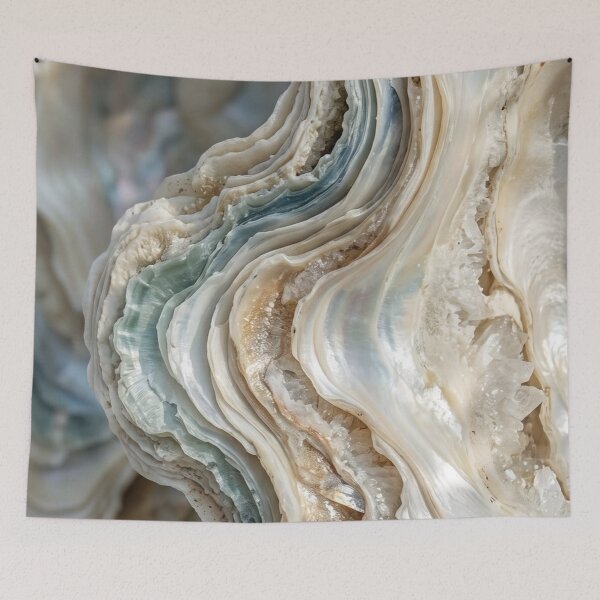 Item preview, Iridescent Mother of Pearl Shell Texture — Luxury Opal Agate Mineral Art designed and sold by LYAN-STORE.