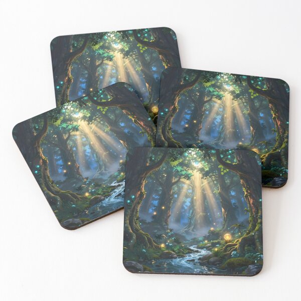 Item preview, Enchanted Ancient Forest Streaked with Sunlight designed and sold by Fanta-sticky.