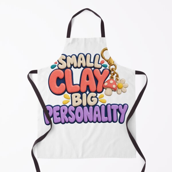 Item preview, Small Clay Big Personality Funny Clay Maker Quote designed and sold by UrbanCanvvas.