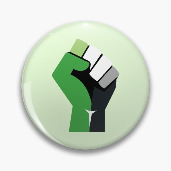 Item preview, raised aromantic fist designed and sold by DeltaQuadrant.