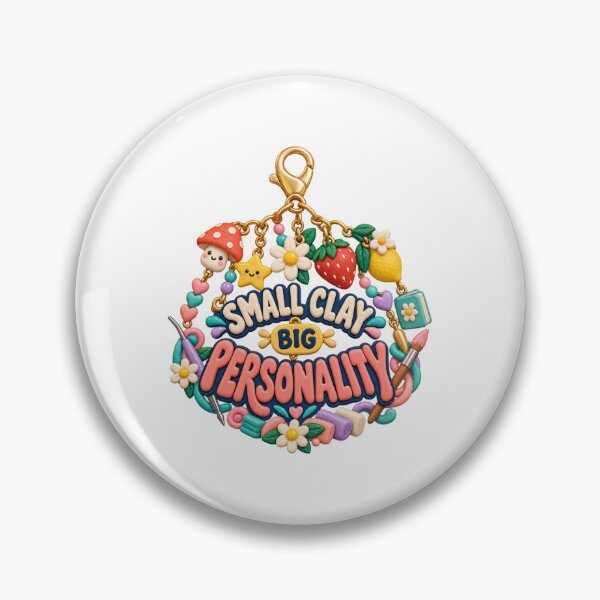 Item preview, Small Clay Big Personality Illustrated Charm Art designed and sold by UrbanCanvvas.