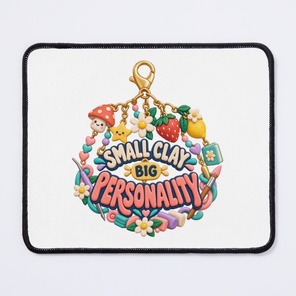 Item preview, Small Clay Big Personality Illustrated Charm Art designed and sold by UrbanCanvvas.