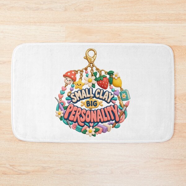 Item preview, Small Clay Big Personality Illustrated Charm Art designed and sold by UrbanCanvvas.