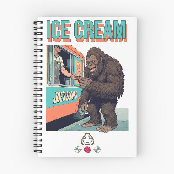 Item preview, Bigfoot Getting a Double Scoop at Joe's Scoops Ice Cream Truck designed and sold by Whimsy Trail Co.