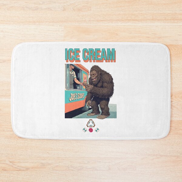 Item preview, Bigfoot Getting a Double Scoop at Joe's Scoops Ice Cream Truck designed and sold by Whimsy Trail Co.