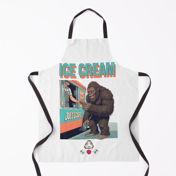 Item preview, Bigfoot Getting a Double Scoop at Joe's Scoops Ice Cream Truck designed and sold by Whimsy Trail Co.