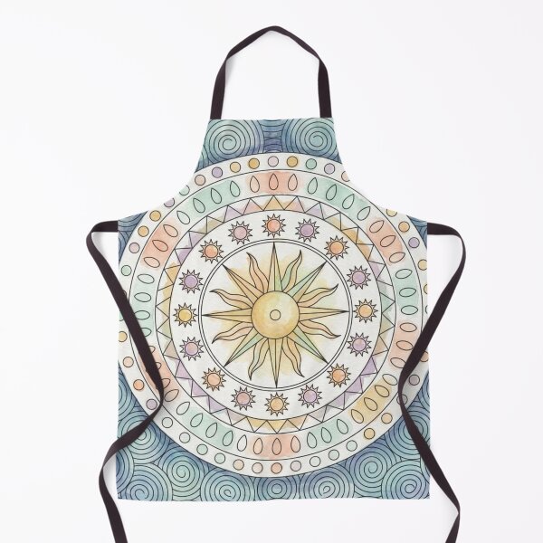 Item preview, Sun Mandala Ocean Wave Border designed and sold by Dreamic.Art.