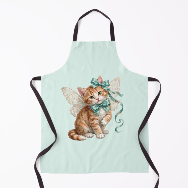 Item preview, Vintage Fairy Cat Cute Kitten Watercolor Cottagecore designed and sold by NadinArtStudio.