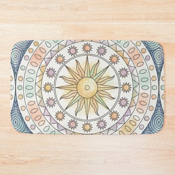 Item preview, Sun Mandala Ocean Wave Border designed and sold by Dreamic.Art.