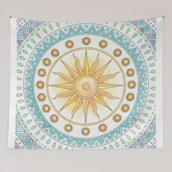 Item preview, Sun Mandala Radiant Sacred Geometry designed and sold by Dreamic.Art.