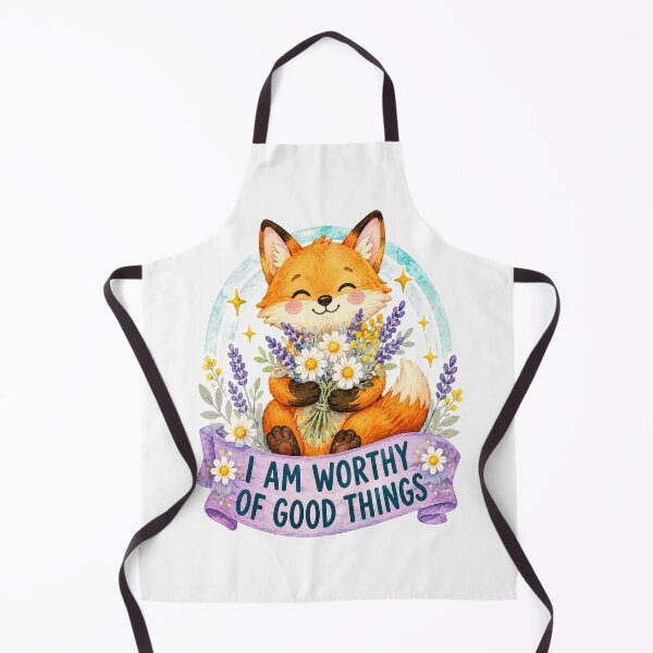 Item preview, I am worthy of good things - fox designed and sold by Krachtvanjehart.