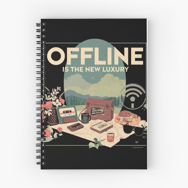 Item preview, Digital Detox Retro Vacation Graphic designed and sold by ChicTrendz.