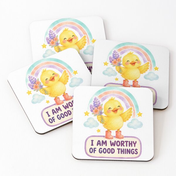 Item preview, I am worthy of good things - duck designed and sold by Krachtvanjehart.