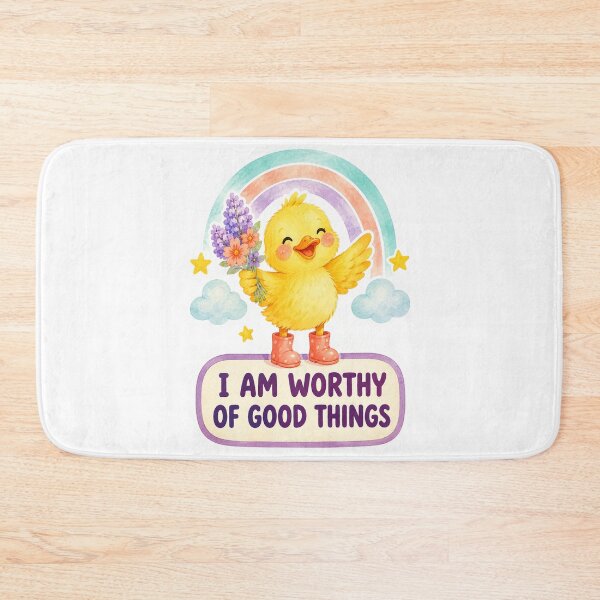 Item preview, I am worthy of good things - duck designed and sold by Krachtvanjehart.