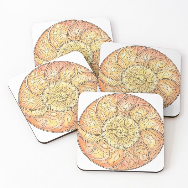Item preview, Nautilus Mandala Sacred Geometry — Orange-Yellow designed and sold by Dreamic.Art.