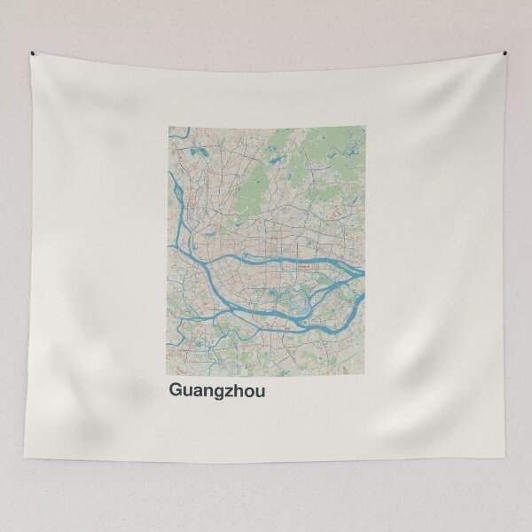 Item preview, Guangzhou Minimalistic Map Art designed and sold by MapsNerd.