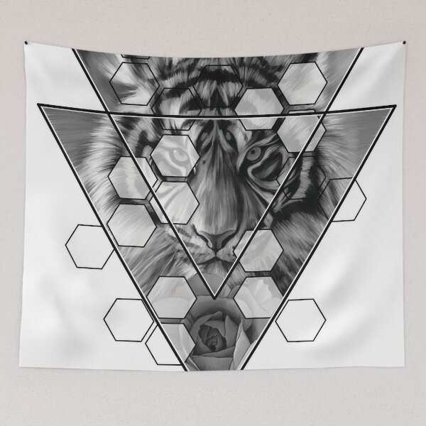 Item preview, Tiger Art Print Geometric  designed and sold by Kayden DiGiovanni.
